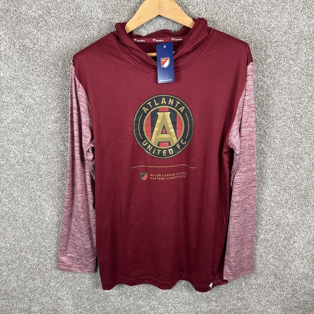 Fanatics Atlanta‎ United FC Men's XL Long Sleeve Lightweight Hoodie Red NEW